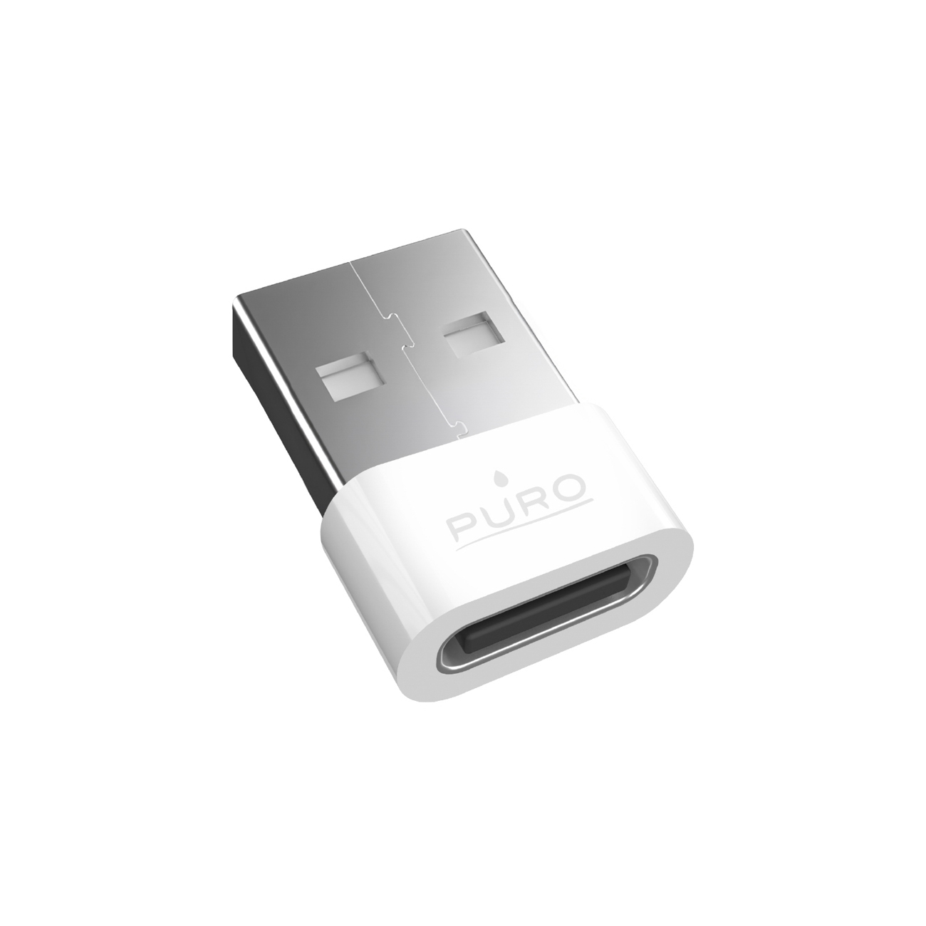 Puro USB-C - USB-A Adapter - valge