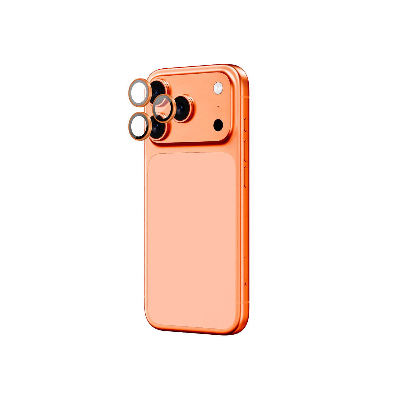 AmazingThing AR Sapphire Kaamera Objektiiv Klaas jaoks iPhone 17 Pro / Pro Max - koos oranž Raam