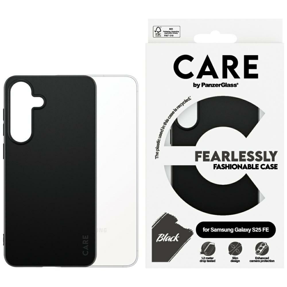 CARE by PanzerGlass Fashion Ümbris jaoks Samsung Galaxy S25 FE - must