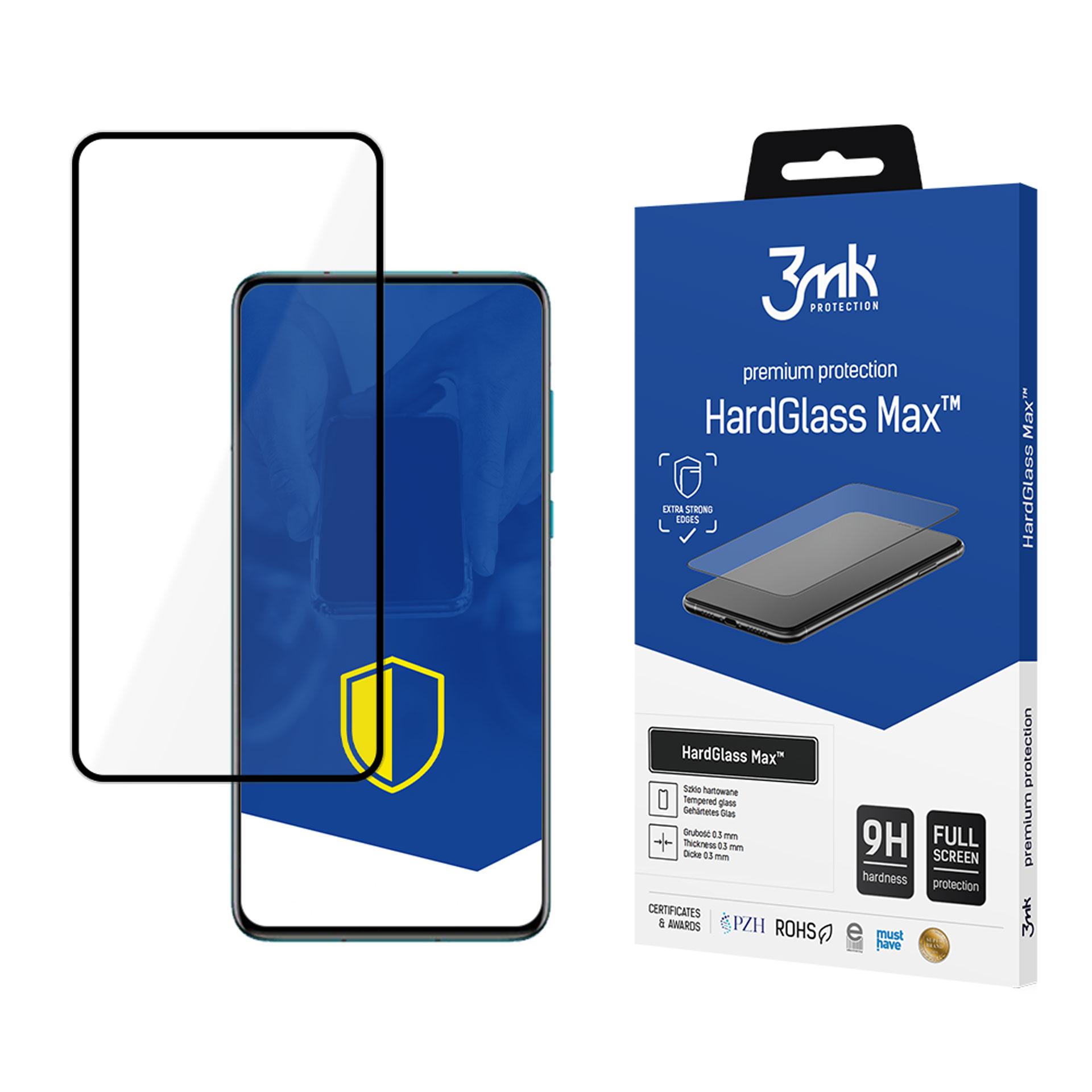 Reinforced Karastatud klaas 3mk HardGlass Max must jaoks Huawei P40 Pro + 5G