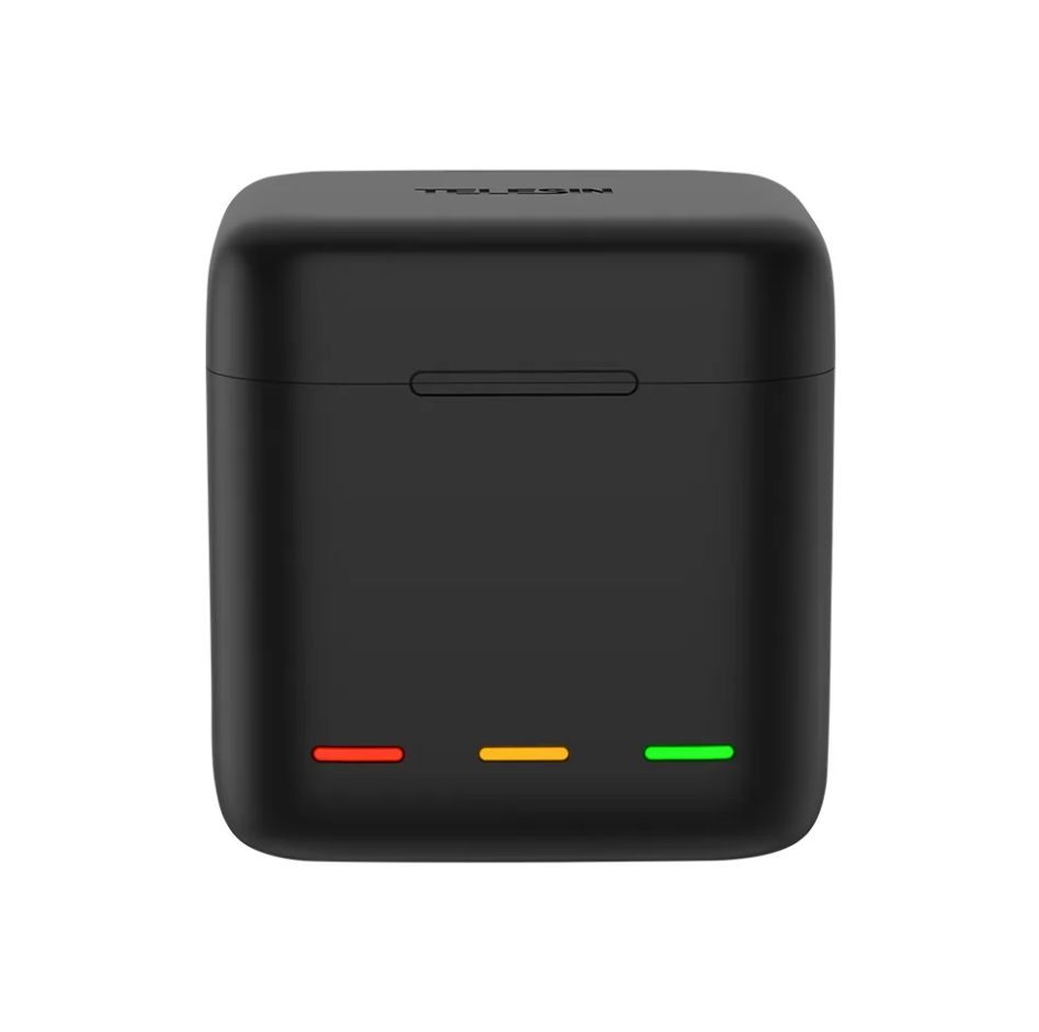 3-slot laadija box Telesin  jaoks GoPro Hero 12 / Hero 11 / Hero 10 / Hero 9