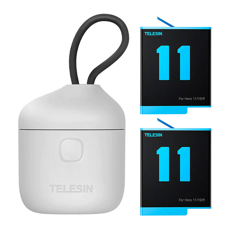 3-slot waterproof laadija Telesin Allin box + 2 batteries jaoks GoPro Hero 12 / 11 / 10 / 9