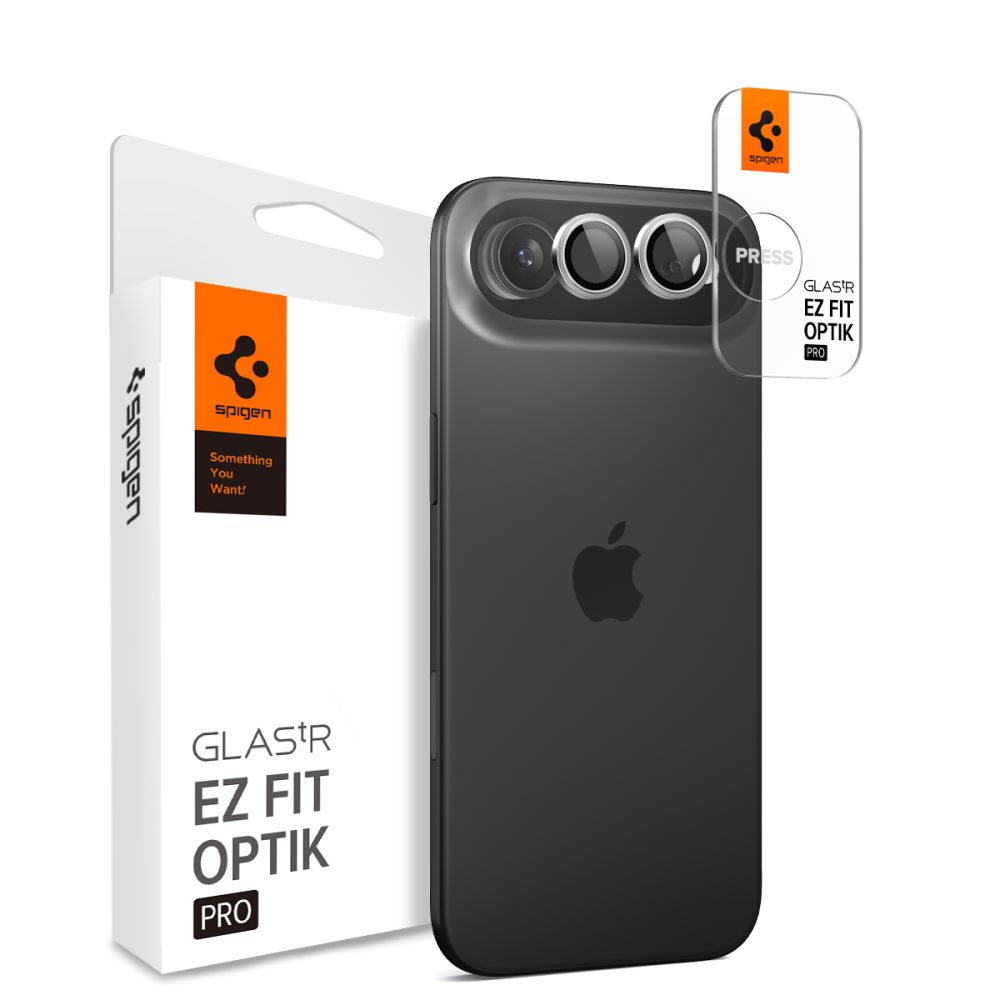 Spigen Optik Pro GLAS.TR ”EZ FIT” Camera Cover 2-pack jaoks iPhone Air - Silver