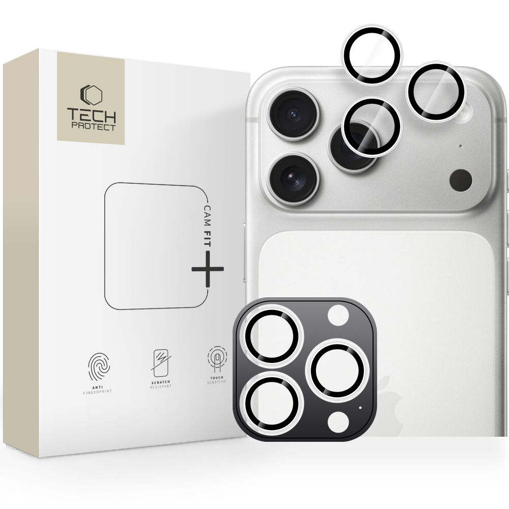 Tech-Protect Camring Fit+ Camera Cover jaoks iPhone 14 Pro / Max / 15 Pro / Max / 16 Pro / Max / 17 Pro / Max - Silver