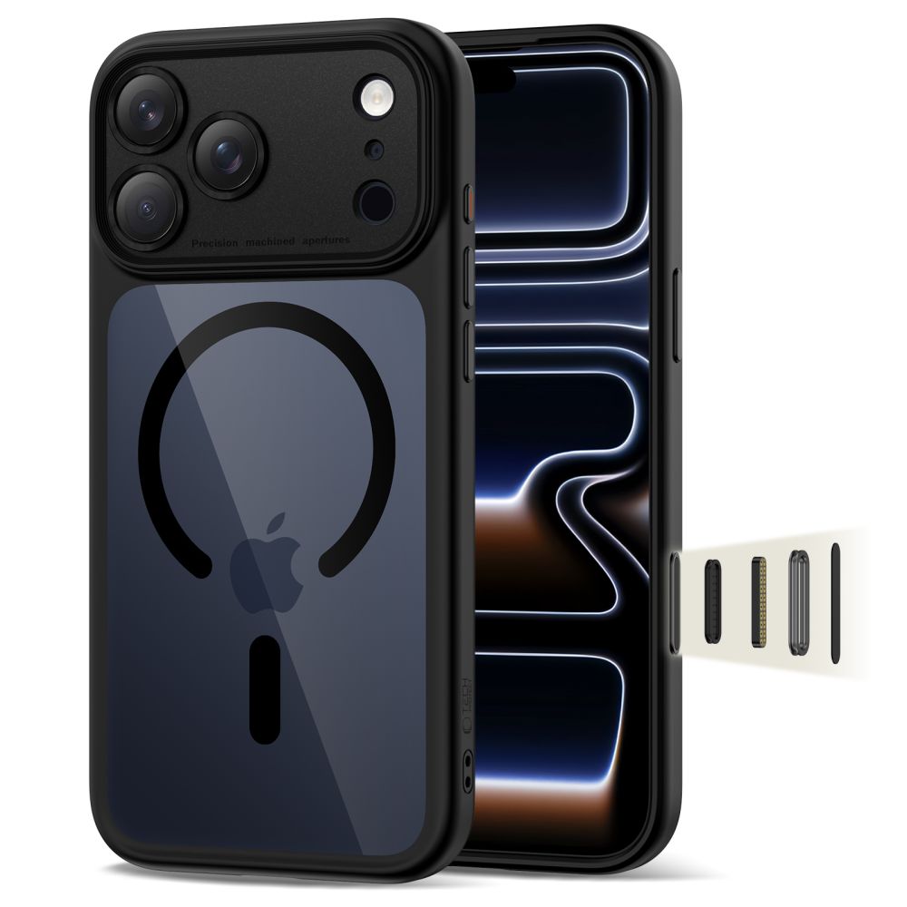 Tech-Protect Magpeak Magsafe CC Ümbris jaoks iPhone 17 Pro Max - Clear must