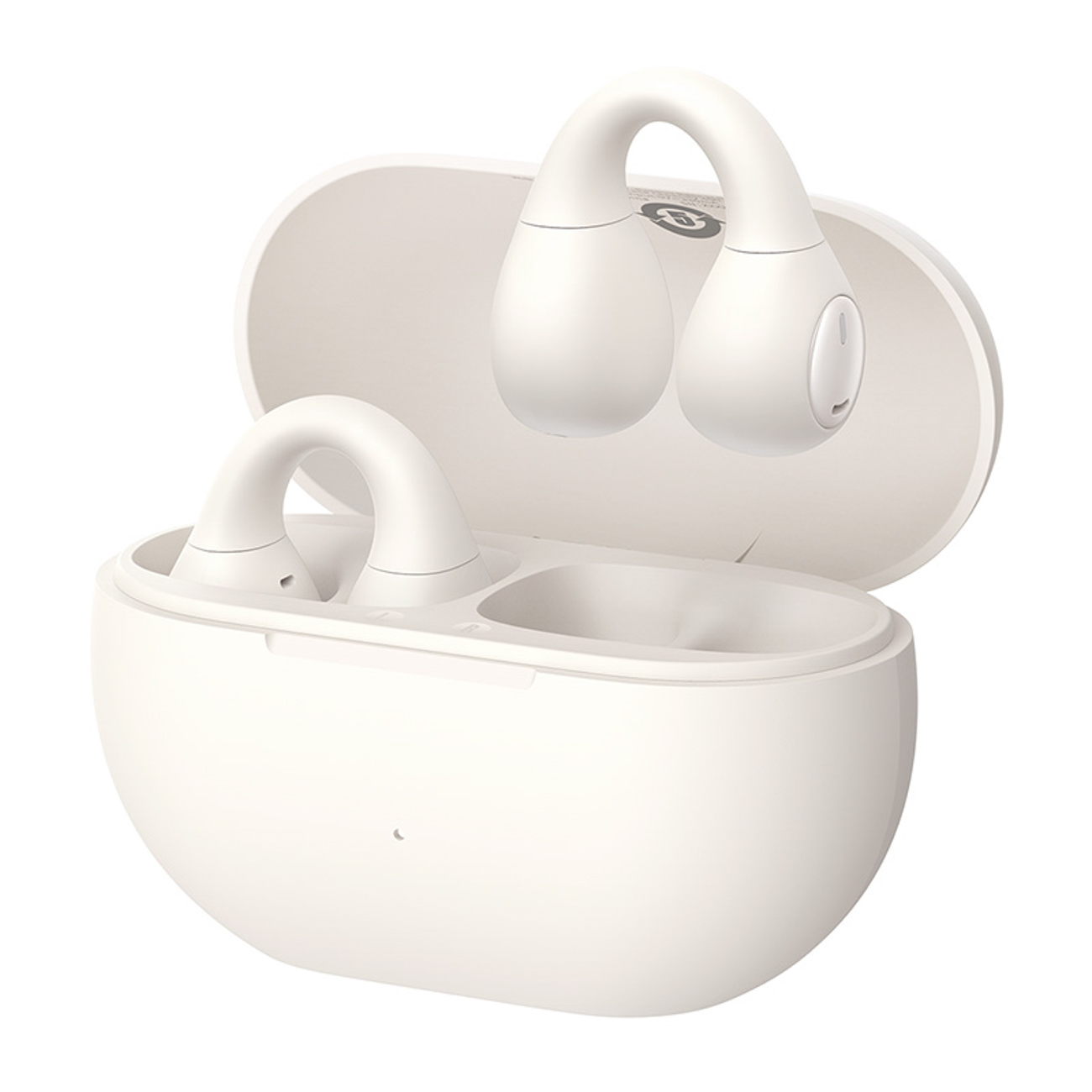 Baseus Bass 15 Clip OWS Juhtmevaba Kõrvaklapid with Baseus Simple USB-C 3A 30cm Kaabel - Valge