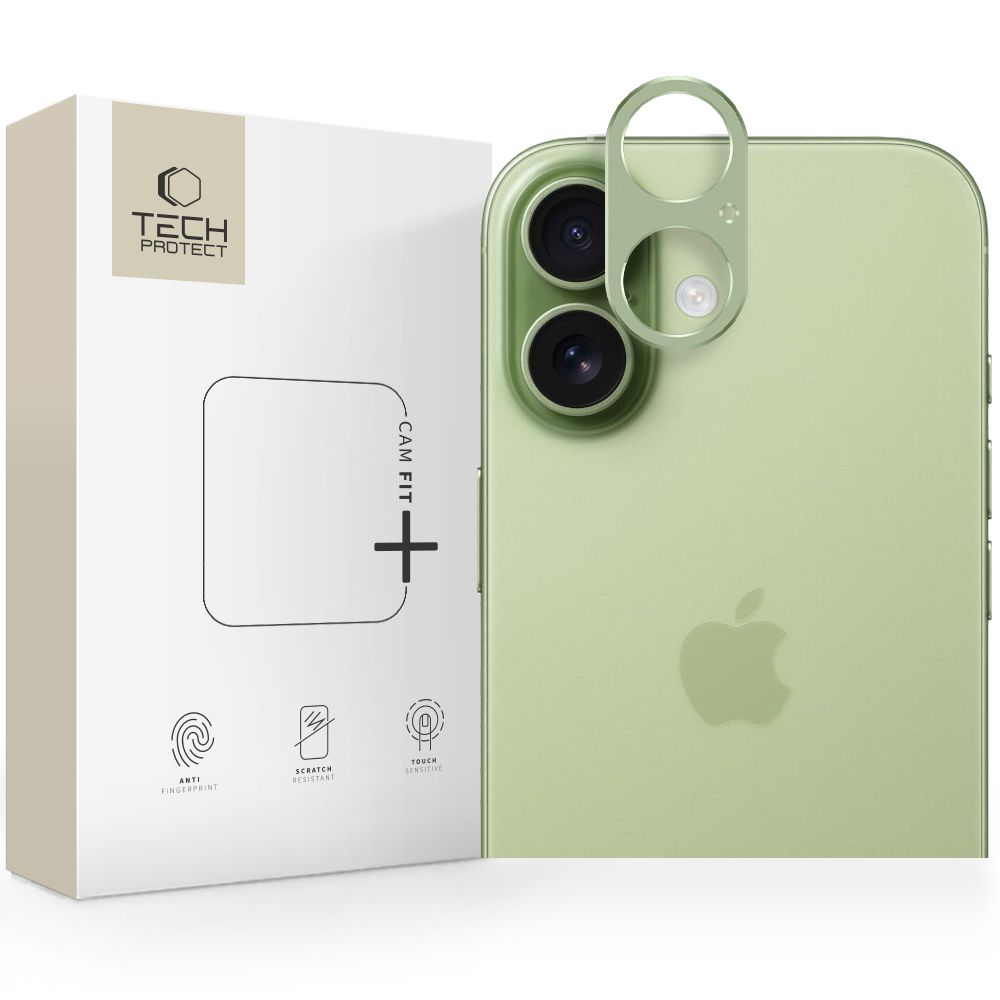 Tech-Protect Camalloy Fit+ Camera Glass jaoks iPhone 17 - roheline