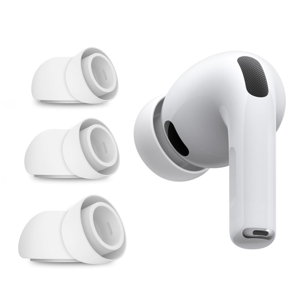 Tech-Protect Ear Tips jaoks AirPods Pro 3 in sizes S / M / L 3-pack - valge