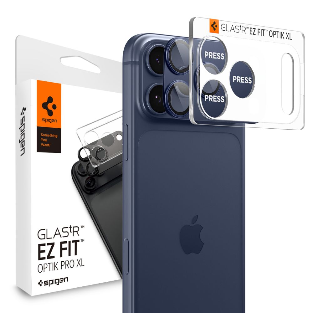 Spigen Optik Pro XL Camera Lens Glass jaoks iPhone 17 Pro - Navy sinine