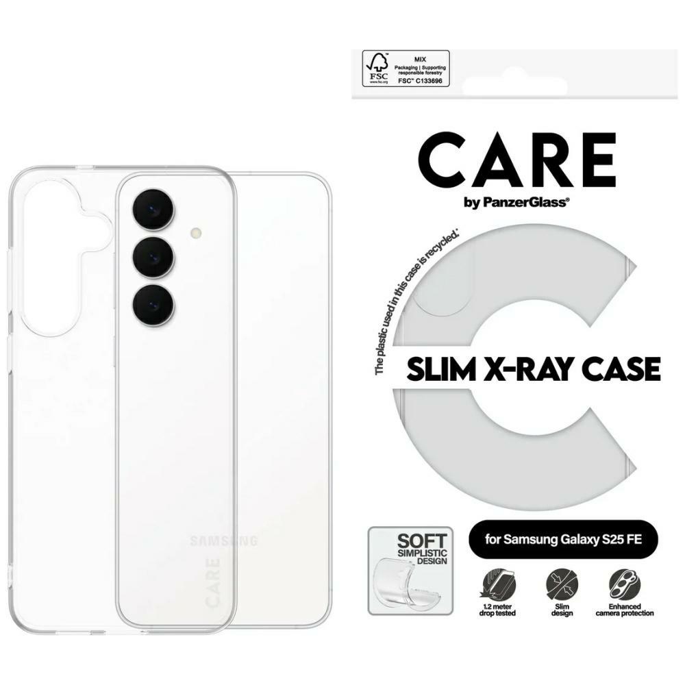 CARE by PanzerGlass Fashion X-Ray Ümbris jaoks Samsung Galaxy S25 FE - Läbipaistev