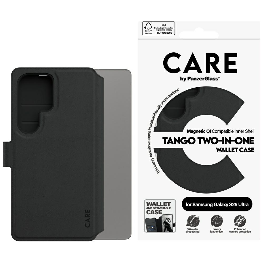 CARE by PanzerGlass Feature Tango 2in1 Wallet Ümbris jaoks Samsung Galaxy S25 Ultra - must