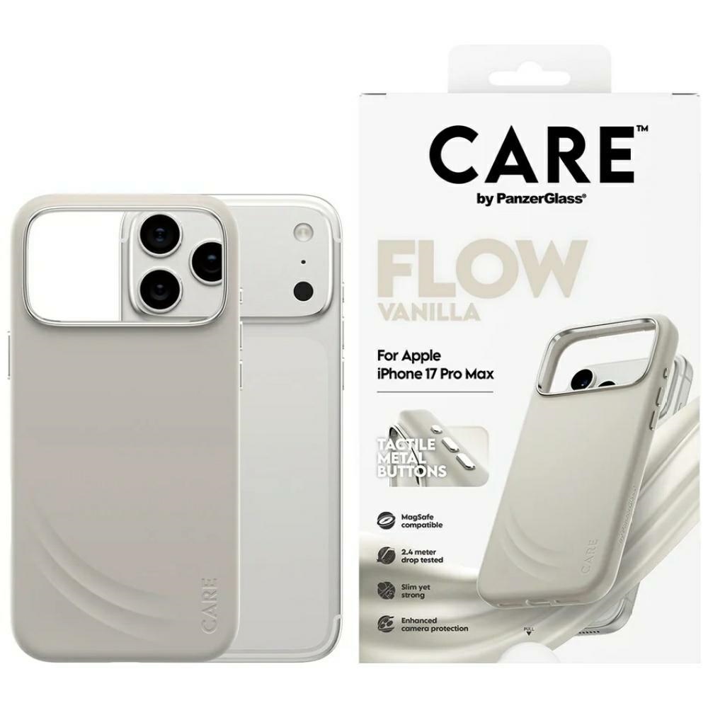 CARE by PanzerGlass FLOW MagSafe Ümbris jaoks iPhone 17 Pro Max - Beige