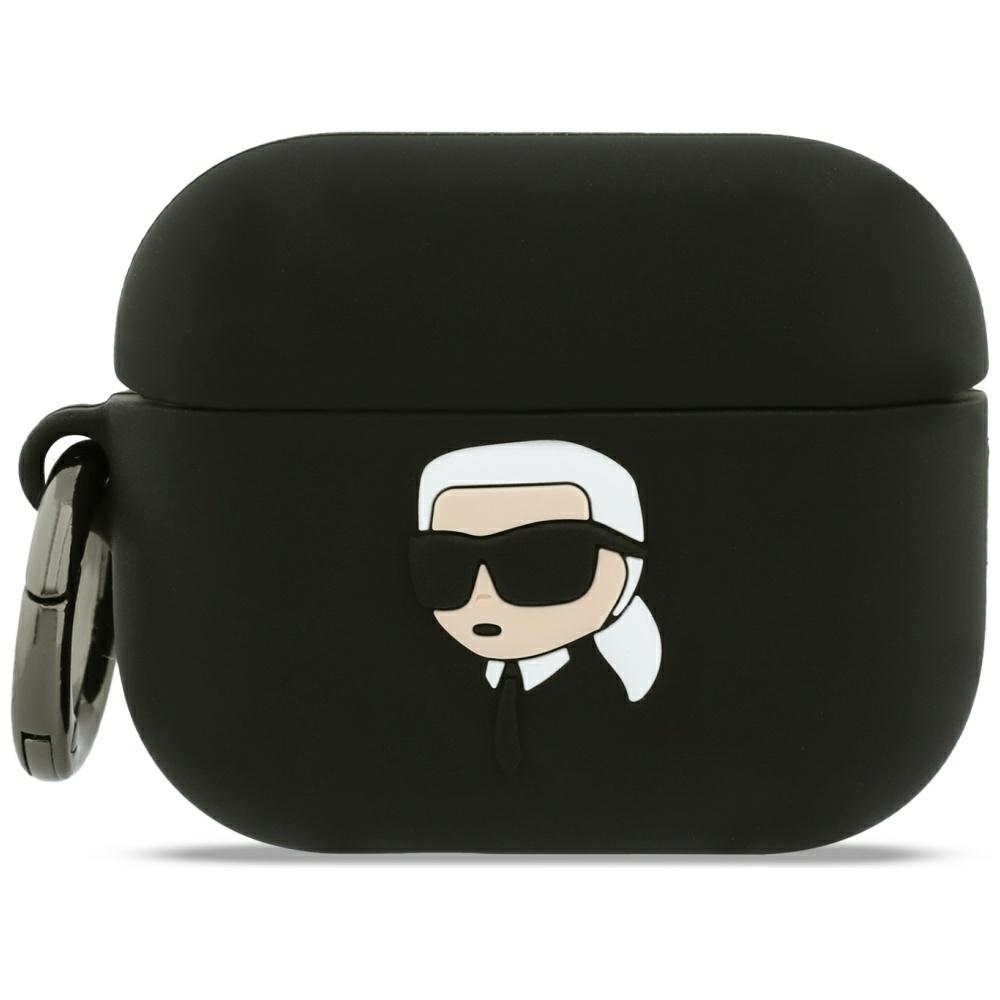 Karl Lagerfeld Silicone Karl Head 3D Ümbris jaoks AirPods Pro 3 - must