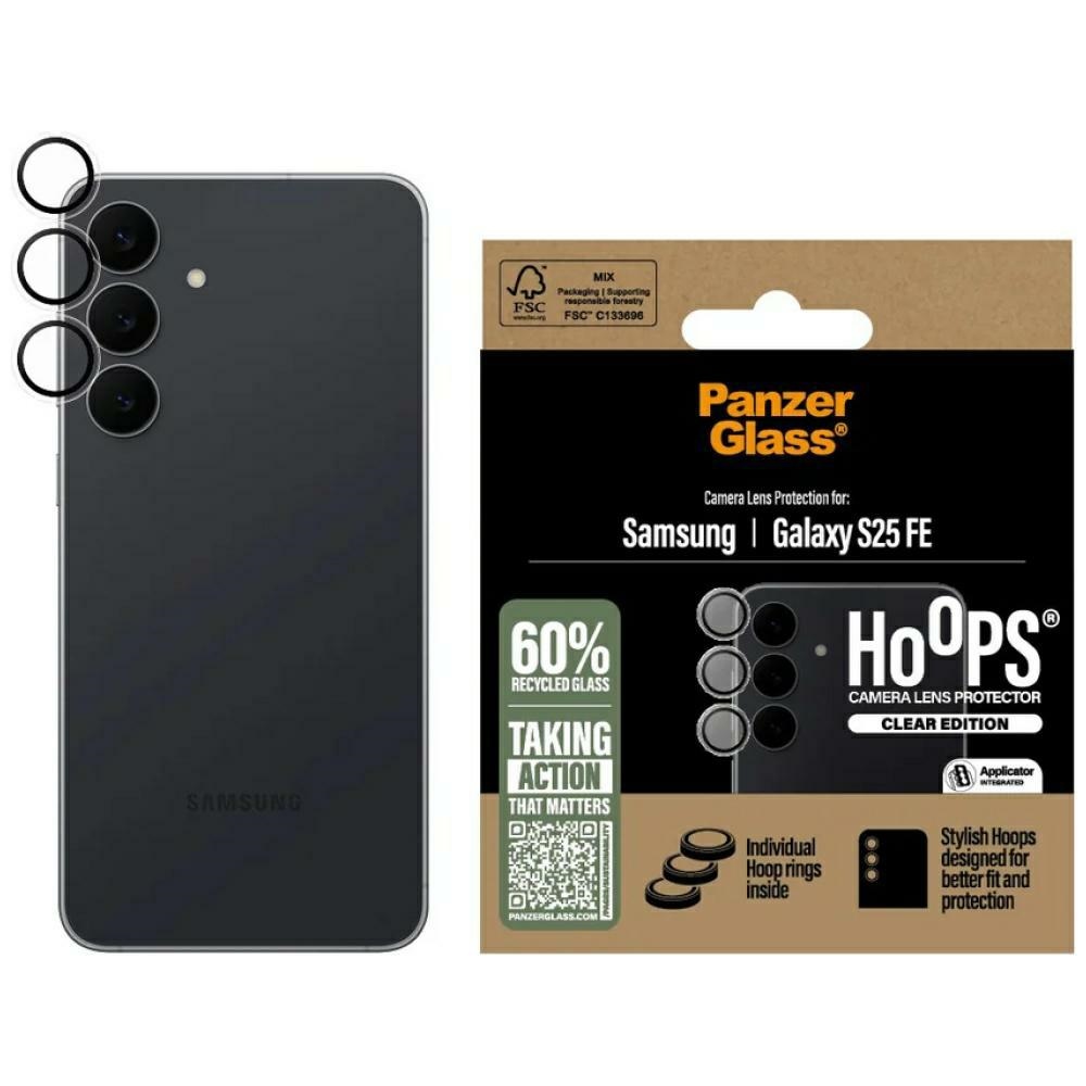 PanzerGlass Hoops Lens Protector Karastatud klaas jaoks Samsung Galaxy S25 FE