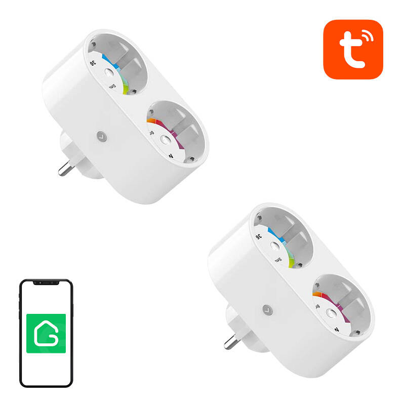 Gosund SP211 topelt WiFi nutikas socket, 2 pieces 3500W (two-pakk) Tuya