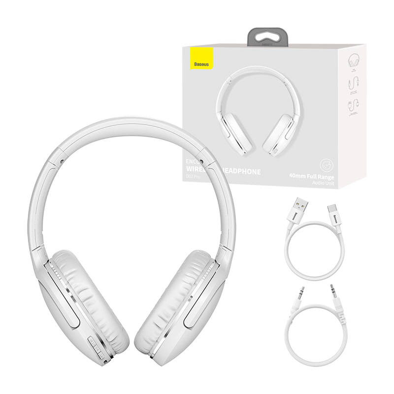 Baseus Encok Wireless headphone D02 Pro (valge)