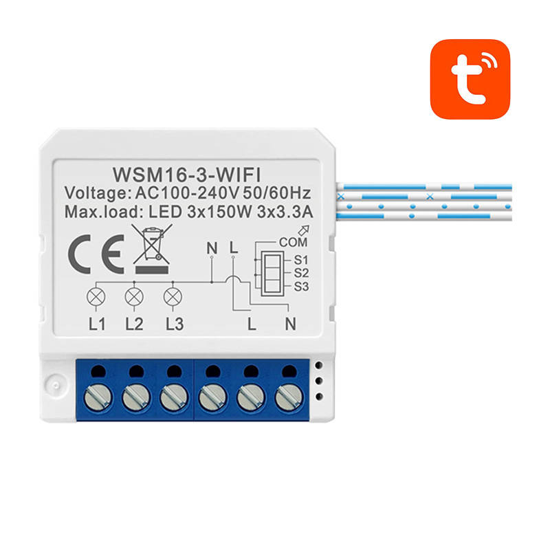 Nutikas Lüliti Module WiFi Avatto WSM16-W3 TUYA
