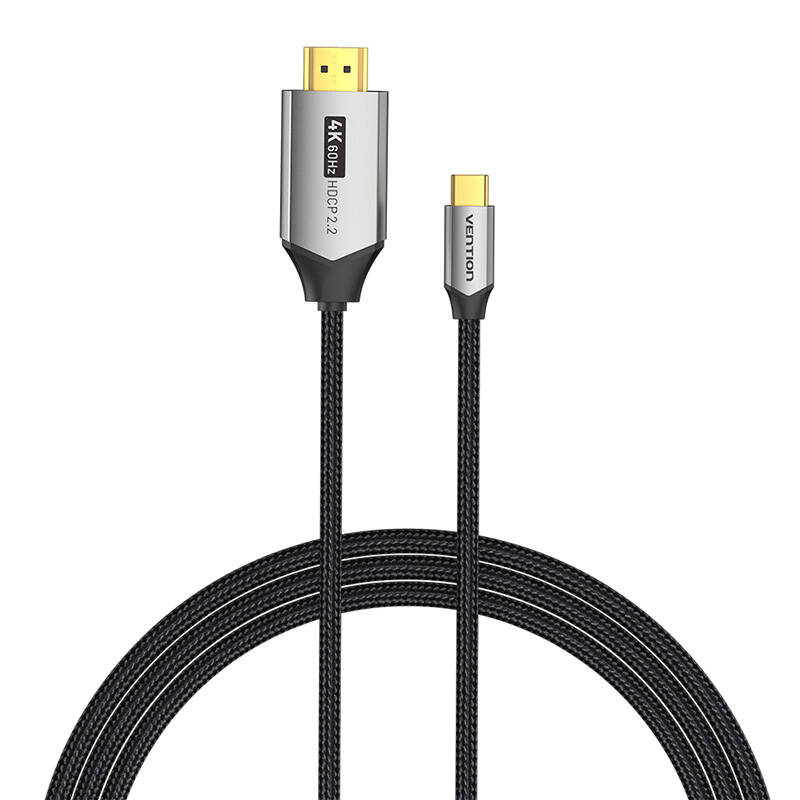 USB-C do HDMI 2.0 kaabel Vention CRBBH 2m, 4K 60Hz (must)