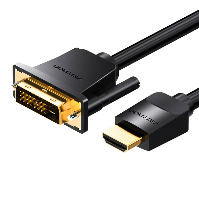 HDMI to DVI (24+1) kaabel Vention ABFBJ 5m, 4K 60Hz/ 1080P 60Hz (must)