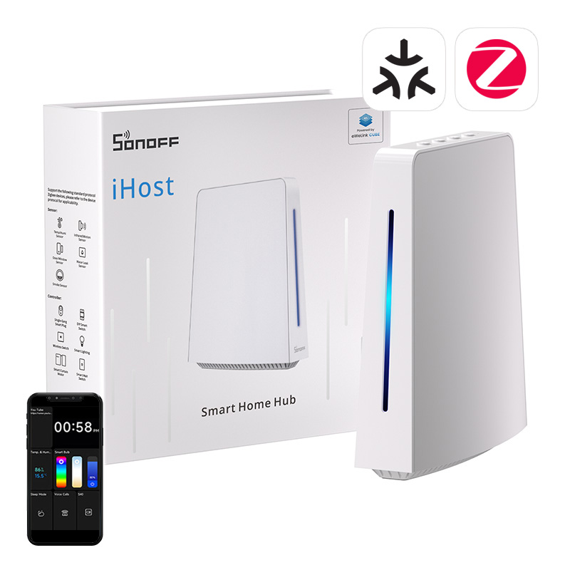 Bramka iHost Jaotur WiFi, ZigBee, Bluetooth, Matter SONOFF AIBridge-26, 4GB, LAN