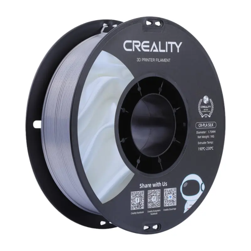 CR-Silk PLA Filament Creallity (hõbedane)