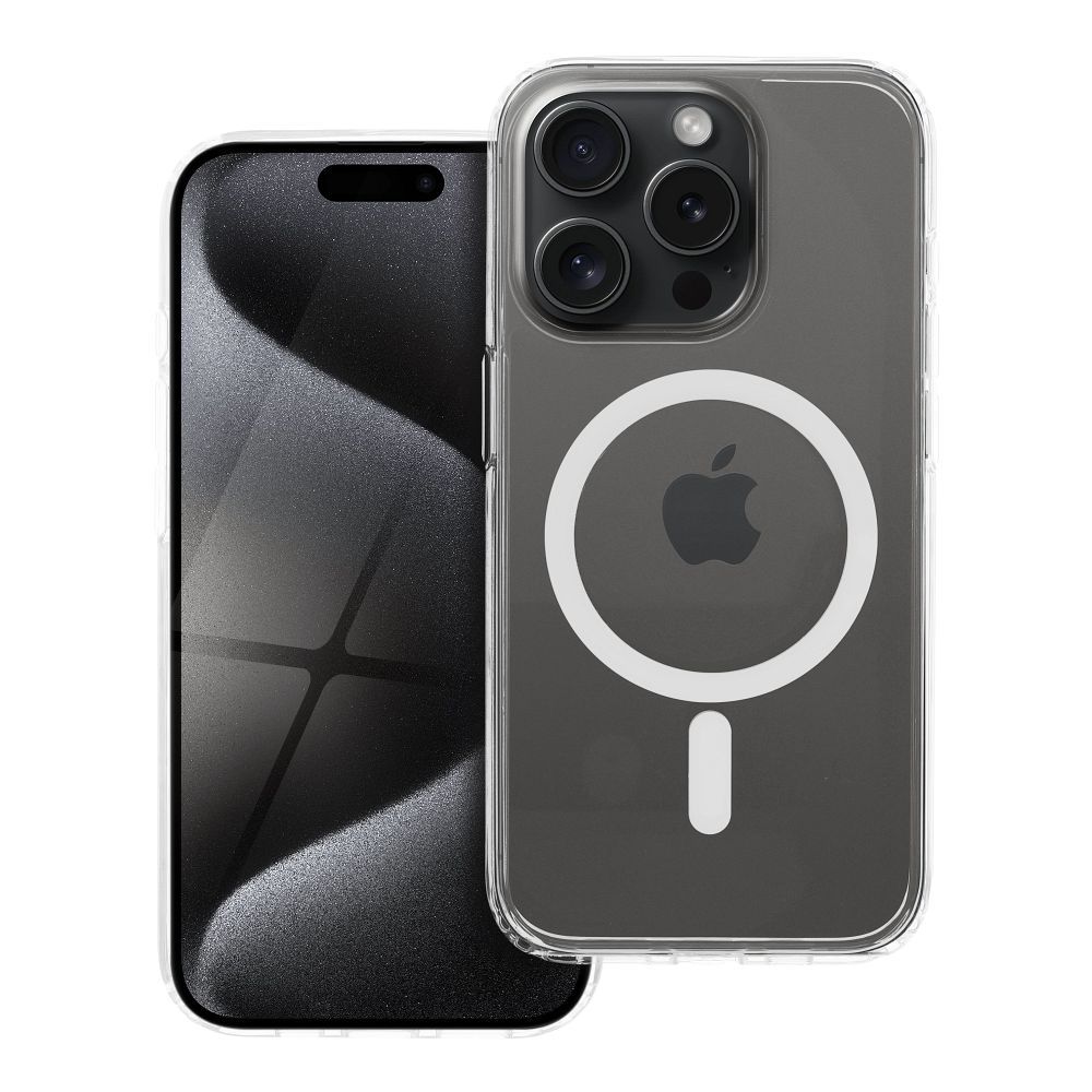 Ümbris jaoks iPhone 15 PRO Forcell F-Protect läbipaistev Hybrid Premium ühilduv koos Magsafe läbipaistev