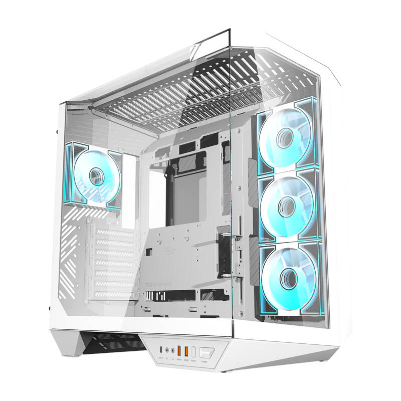 Darkflash DY470 computer ümbris (valge) + 4 fans