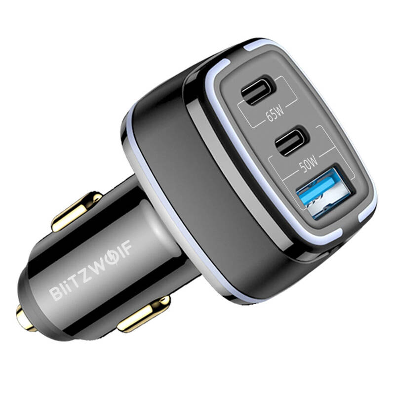 BlitzWolf BW-BC4 115W 3-Port USB PD car laadija