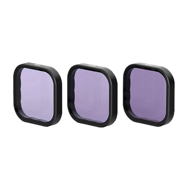 Set of 3 Telesin ND 8/16/32 filters jaoks GoPro GoPro Hero 13 must (S5-FLT-12-TGP)