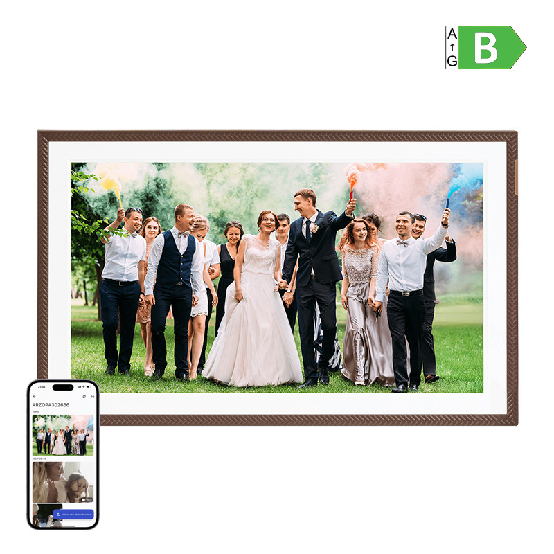 Arzopa D156 (pruun) 15.6" digital photo raam