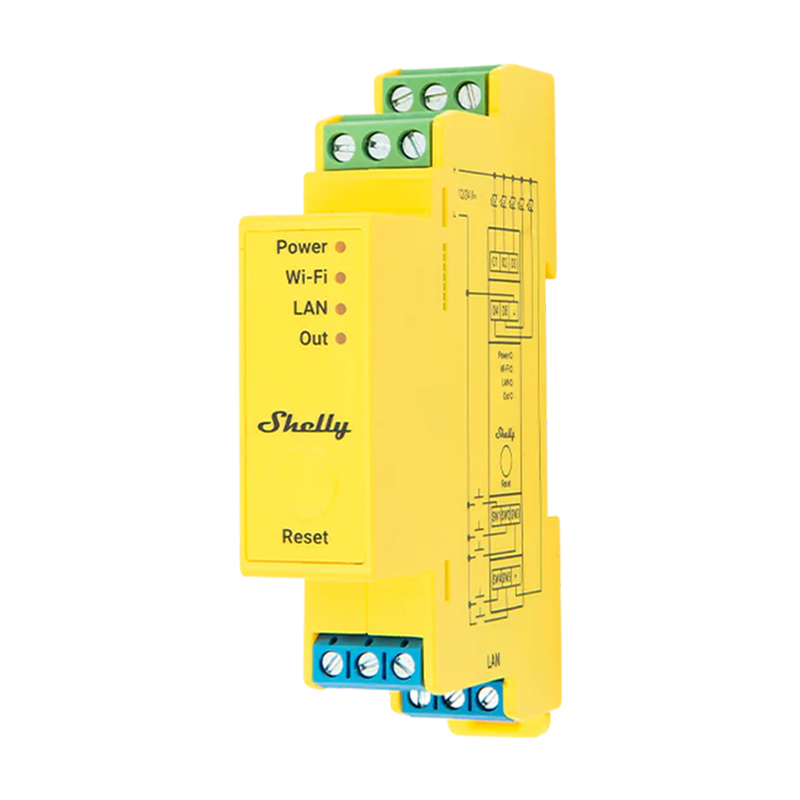 Shelly RGBWW Pro WiFi 5-Channel DIN Rail Lighting Kontroller