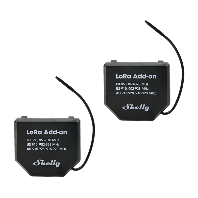 Komplekt of 2 EU868 Relays jaoks gen.3/4 Shelly LoRa Add-on