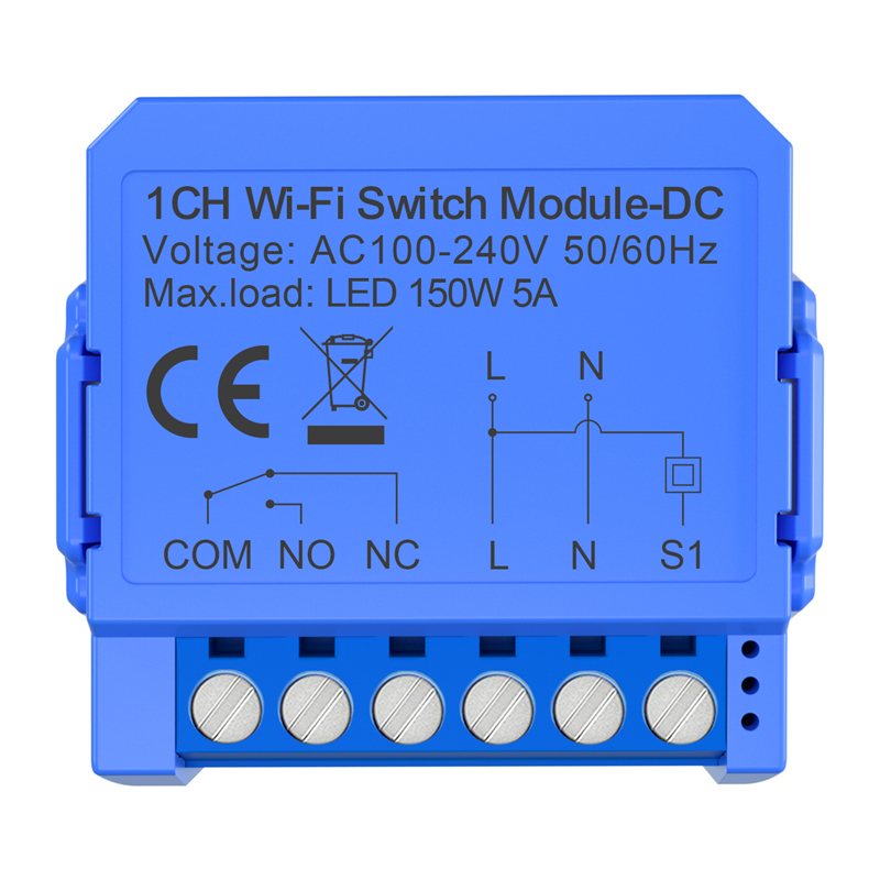 1-channel WiFi lüliti module koos voltage-free contact Avatto WSM16-DC32V-1
