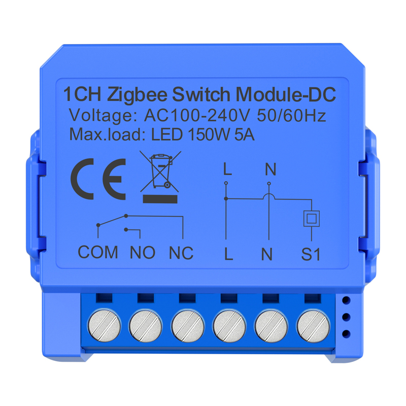 Avatto ZWSM16-DC-1 intelligent 1-channel ZigBee lüliti module koos voltage-free DC contact