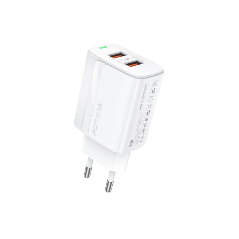 Laadija Foneng EU63 2.4A 2xUSB-A valge