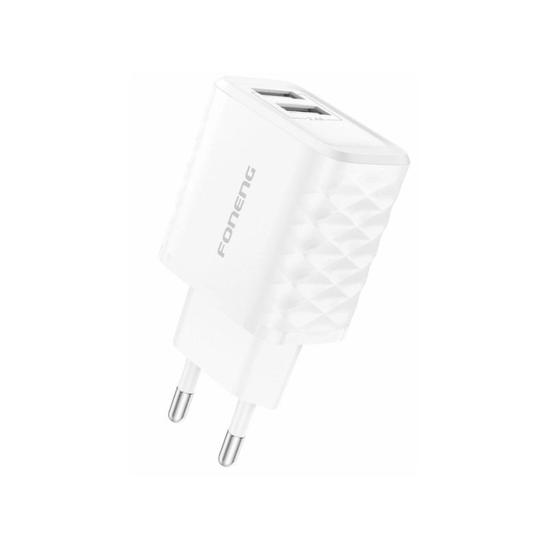 Laadija Foneng EU53 2.4A 2xUSB-A valge