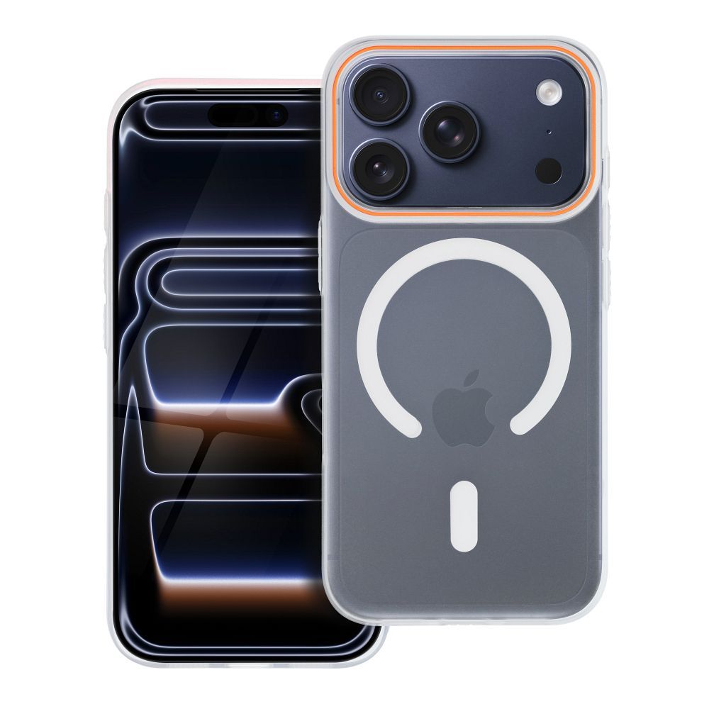 Ümbris GO oranž ühilduv koos MagSafe jaoks IPHONE 17 läbipaistev