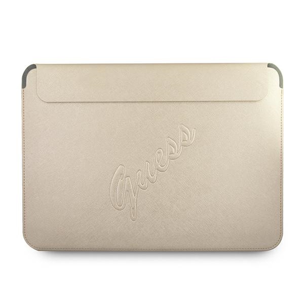 Guess Saffiano Script ümbris jaoks a 13" laptop - kuldne