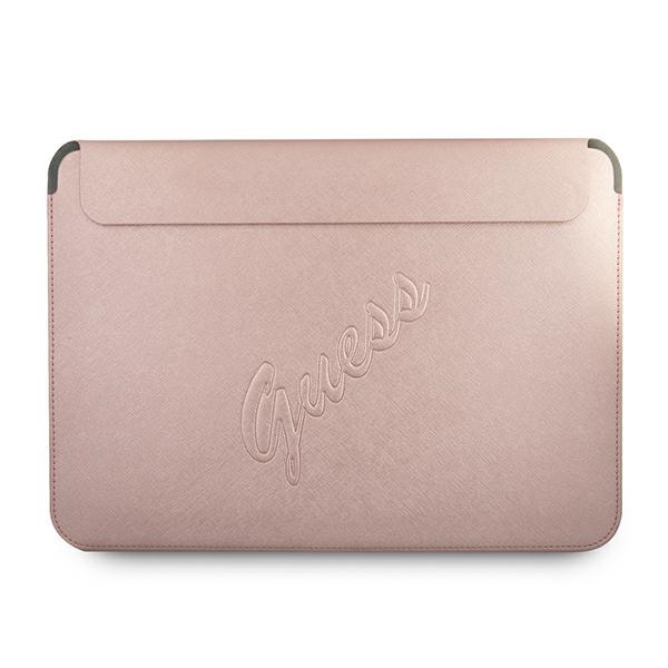 Guess Saffiano Script cover jaoks a 13" laptop - roosa