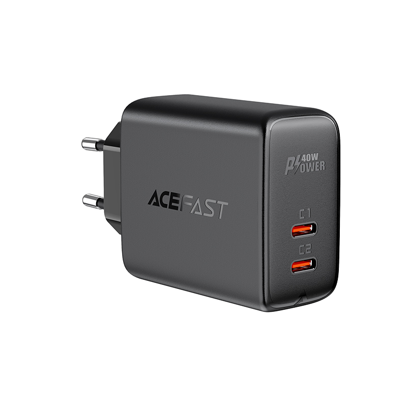 Acefast Laadija 2x USB Type C 40W, PPS, PD, QC 3.0, AFC, FCP must (A9 must)