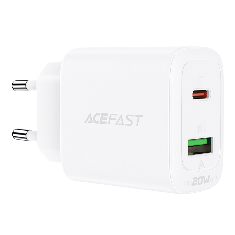 Acefast wall Laadija USB Type C / USB 20W, PPS, PD, QC 3.0, AFC, FCP valge (A25 valge)