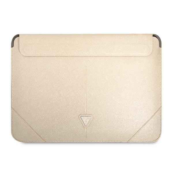 Guess Saffiano Triangle Logo ümbris jaoks a 14" laptop - beige