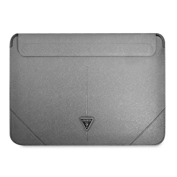 Guess Saffiano Triangle Logo ümbris jaoks a 14" laptop - silver