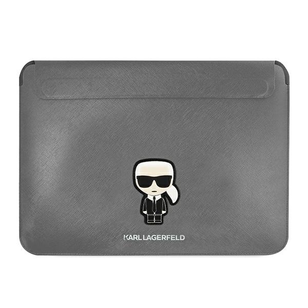 Karl Lagerfeld Saffiano Ikonik Karl ümbris jaoks a 13-14" laptop - silver