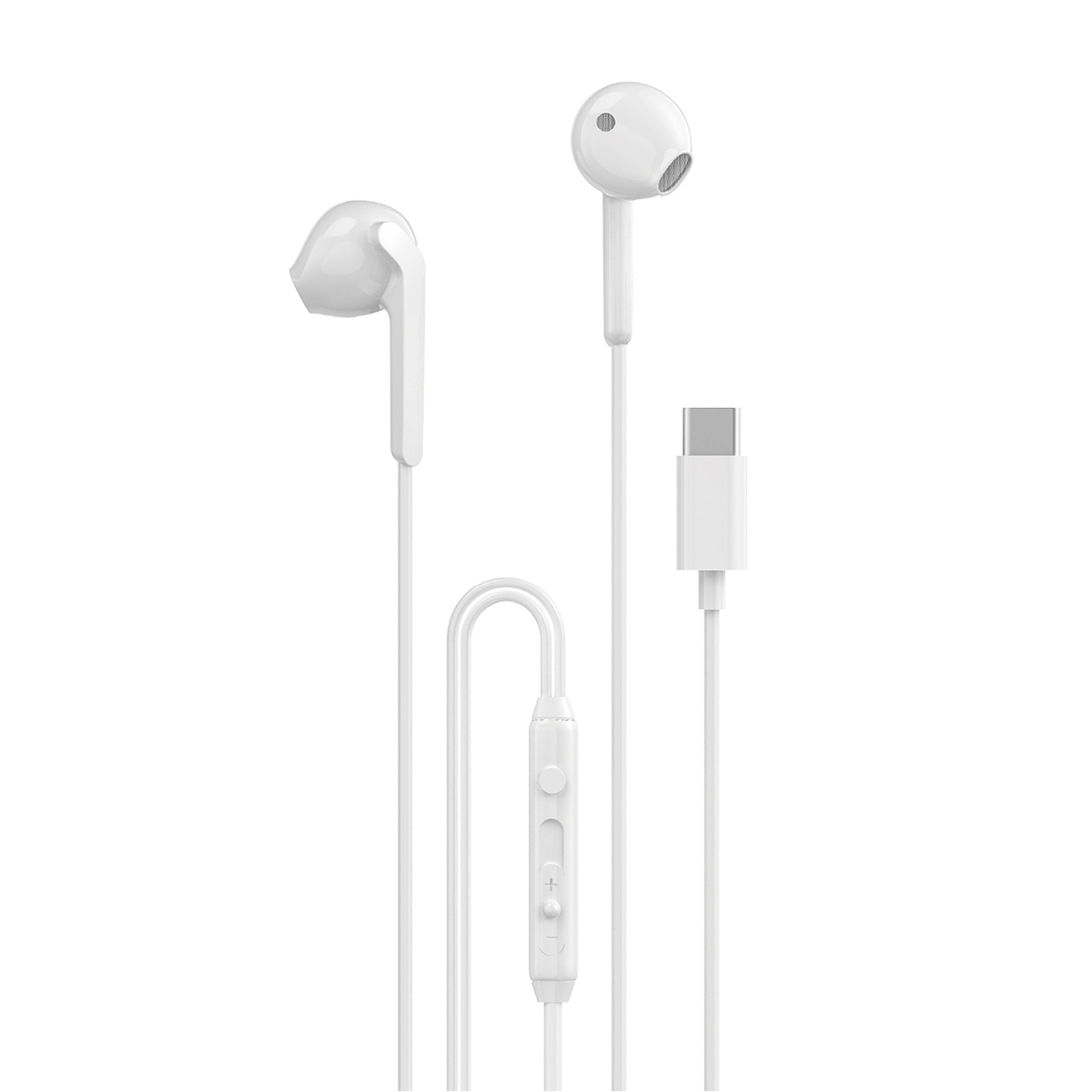 Dudao X3C In-Ear Juhtmega USB-C Kõrvaklapid 1.2m - valge