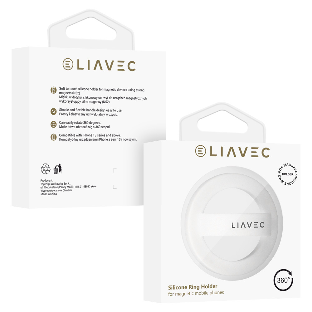 Liavec Ring Magsafe valge