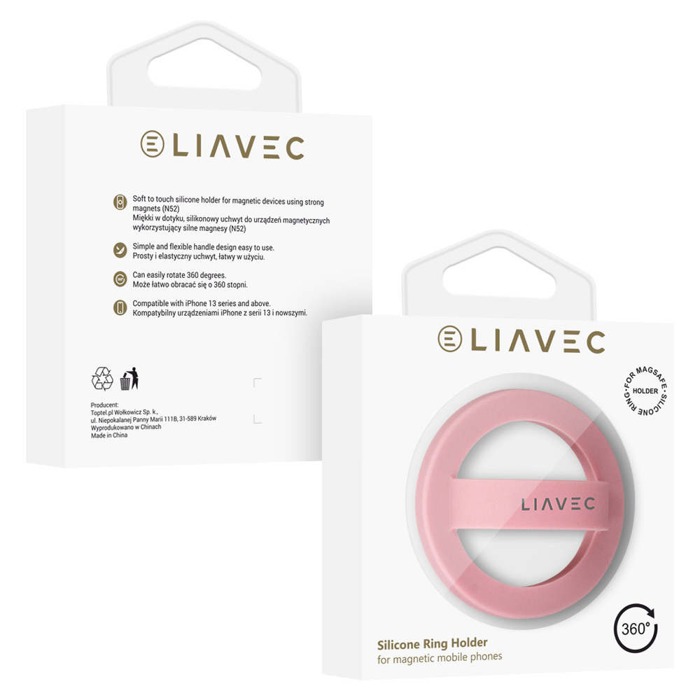 Liavec Ring Magsafe roosa