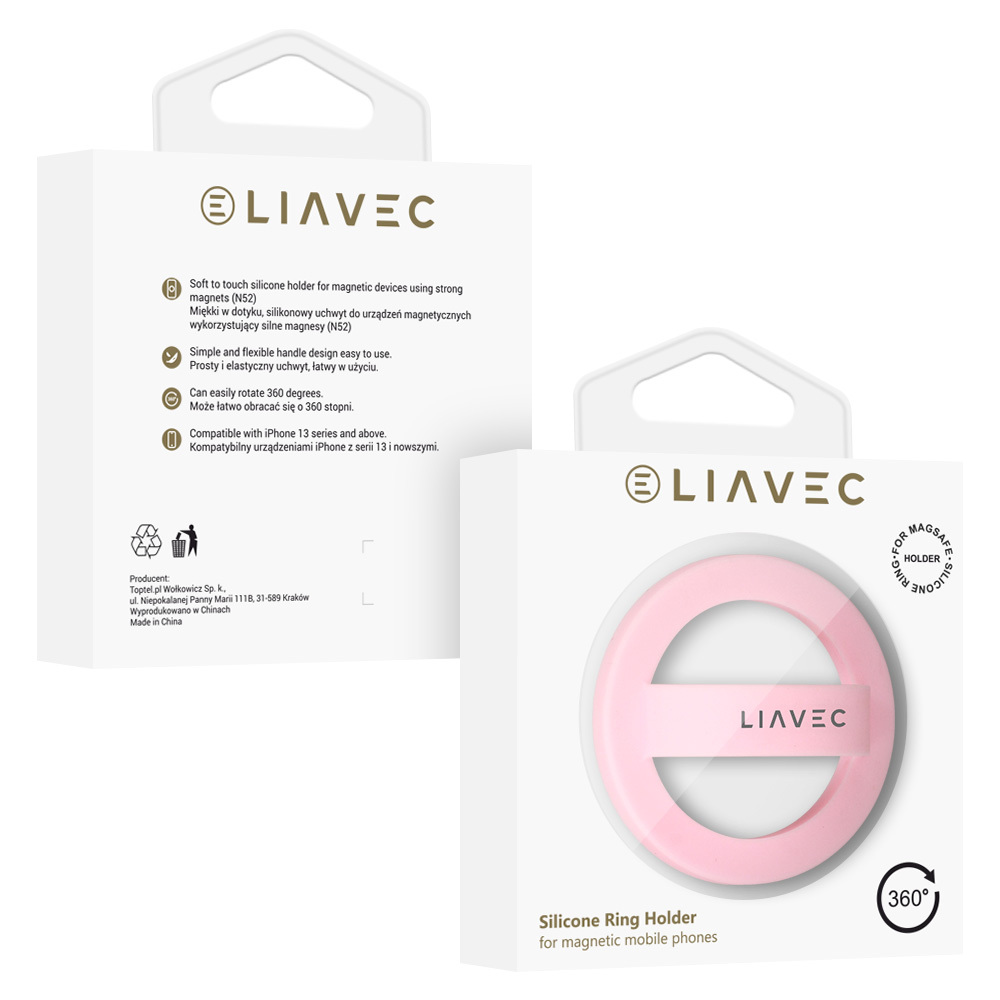 Liavec Ring Magsafe light roosa