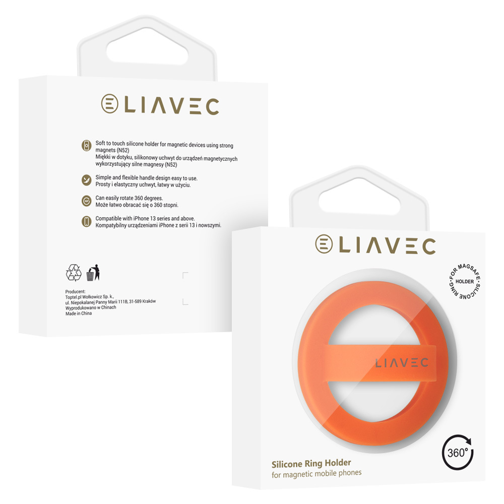 Liavec Ring Magsafe oranž