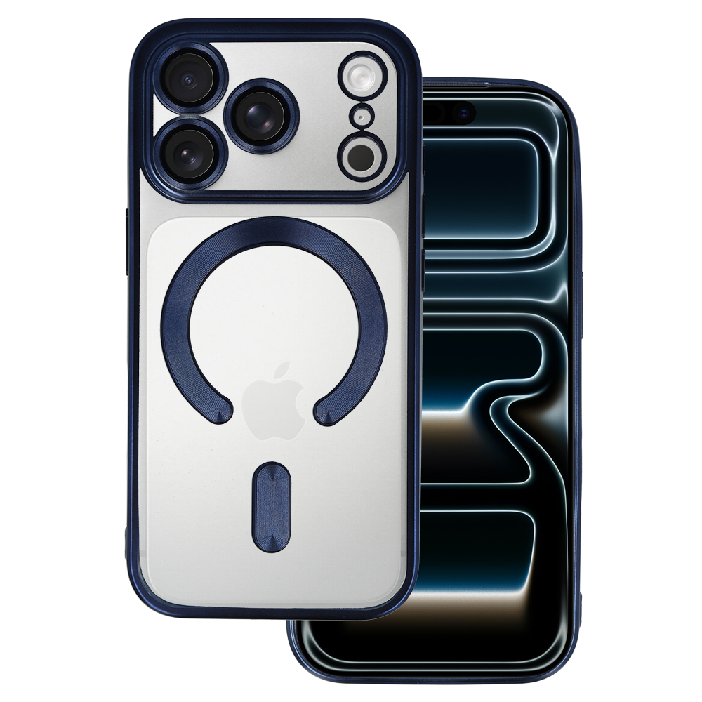 metallik MagSafe Ümbris jaoks Iphone 17 Pro Max sinine